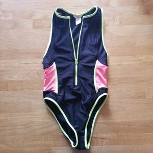 TYR zip front one piece swimsuit sz large